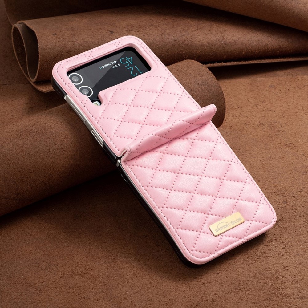 Etui Samsung Galaxy Z Flip 4 Quilted lyserød