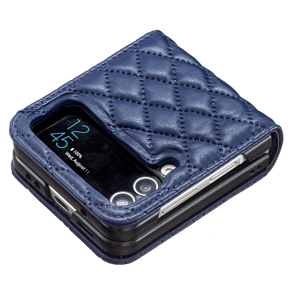 Etui Samsung Galaxy Z Flip 4 Quilted blå