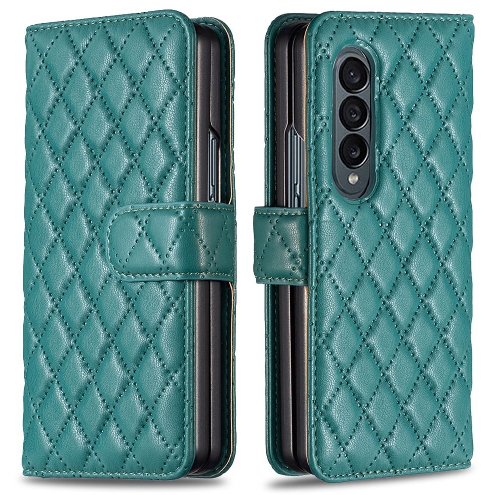 Tegnebogsetui Samsung Galaxy Z Fold 4 Quilted grøn