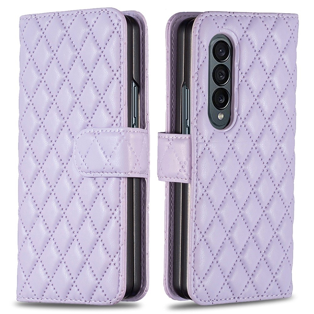 Tegnebogsetui Samsung Galaxy Z Fold 4 Quilted lilla