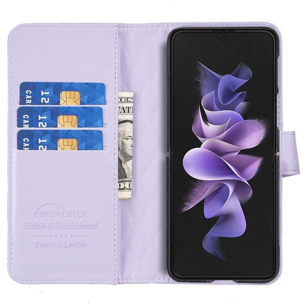 Tegnebogsetui Samsung Galaxy Z Fold 4 Quilted lilla