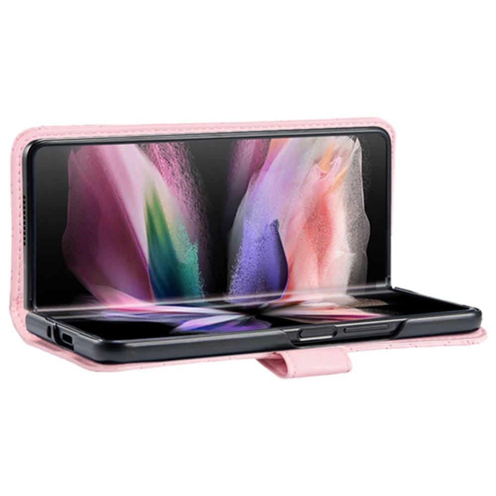 Tegnebogsetui Samsung Galaxy Z Fold 4 Quilted lyserød