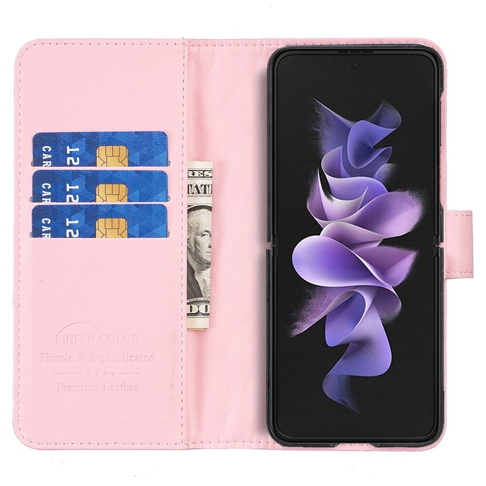 Tegnebogsetui Samsung Galaxy Z Fold 4 Quilted lyserød