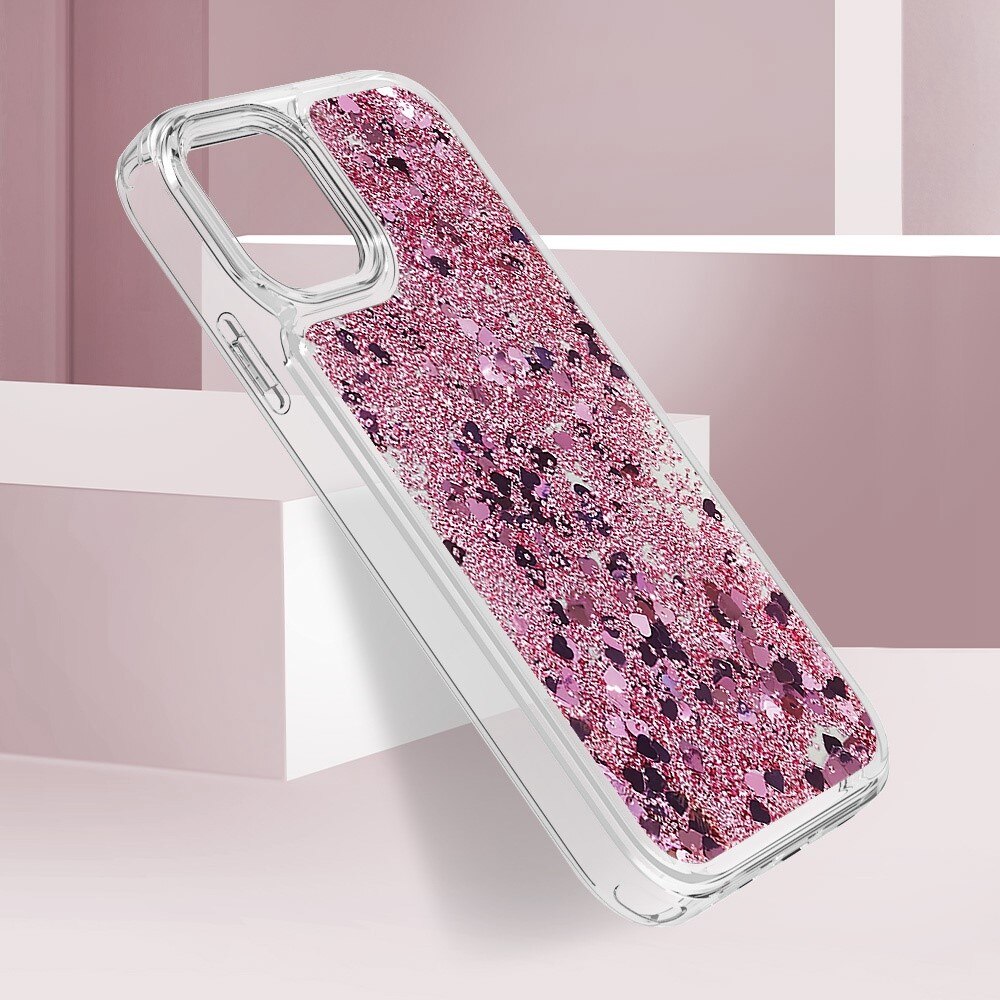 Full Protection Glitter Powder TPU Case iPhone 11 lyserød