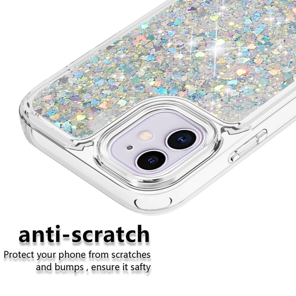 Full Protection Glitter Powder TPU Case iPhone 11 sølv