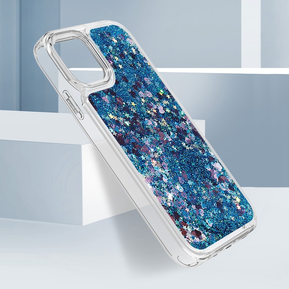 Full Protection Glitter Powder TPU Case iPhone 11 blå