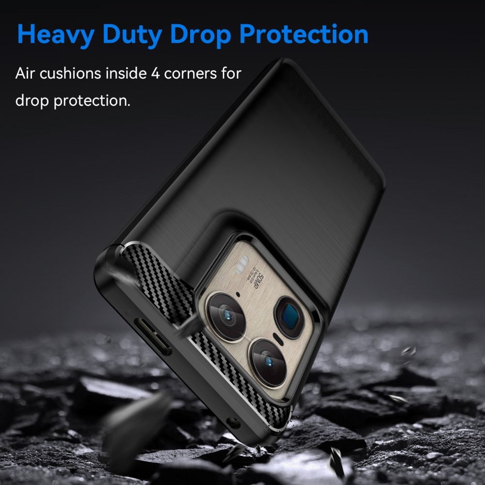 Motorola Edge 50 Ultra Cover TPU Brushed Sort