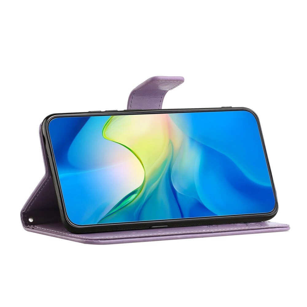 Læderetui Sommerfugle Samsung Galaxy A04 Lilla