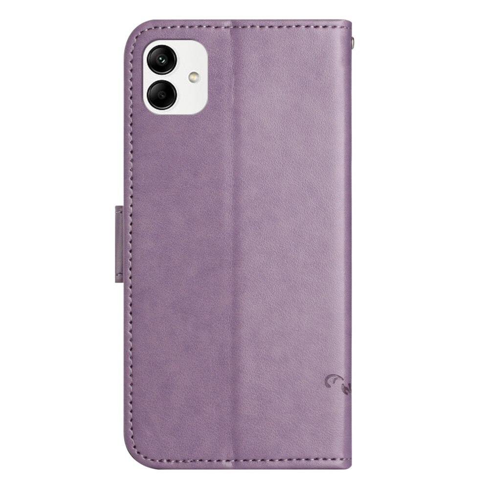Læderetui Sommerfugle Samsung Galaxy A04 Lilla