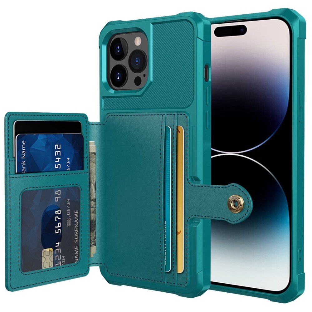 Tough Multi-slot Case iPhone 14 Pro grøn