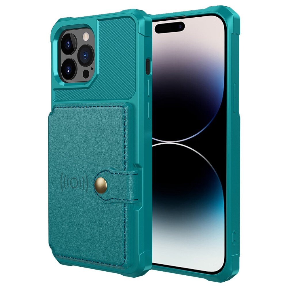 Tough Multi-slot Case iPhone 14 Pro grøn