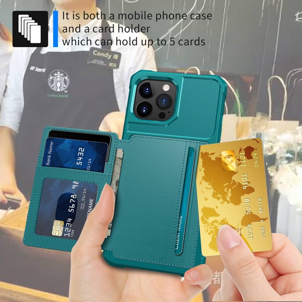 Tough Multi-slot Case iPhone 14 Pro Max grøn