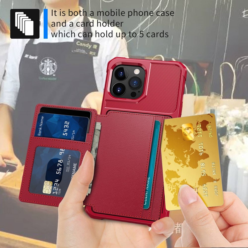 Tough Multi-slot Case iPhone 14 Pro Max rød
