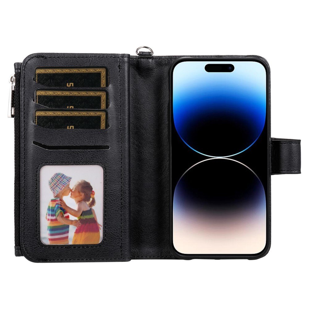 Zipper Magnet Wallet iPhone 14 Pro sort