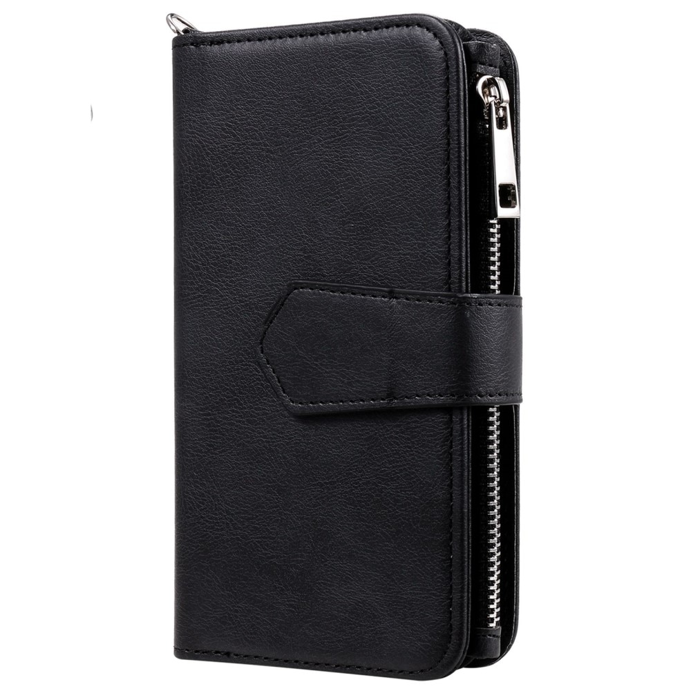 Zipper Magnet Wallet iPhone 14 sort