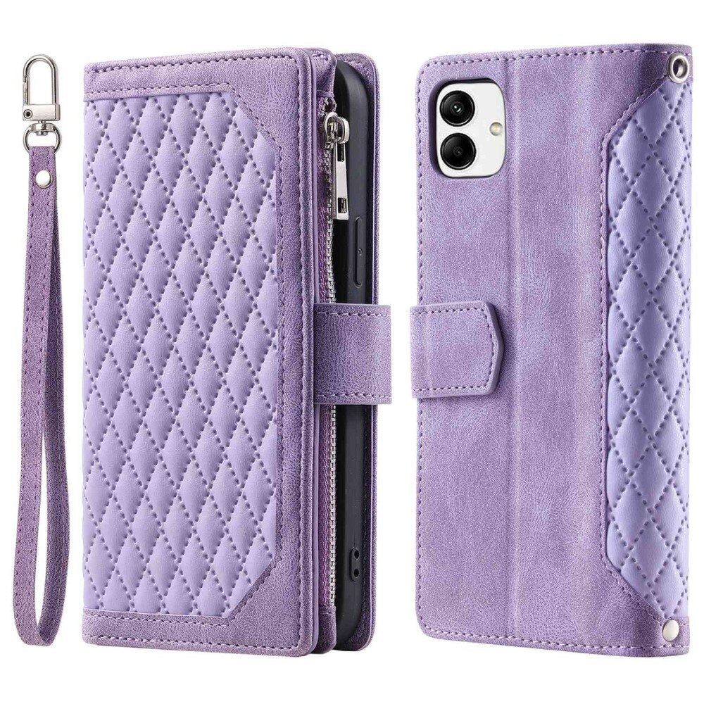 Pung Taske Samsung Galaxy A04 Quilted Lila