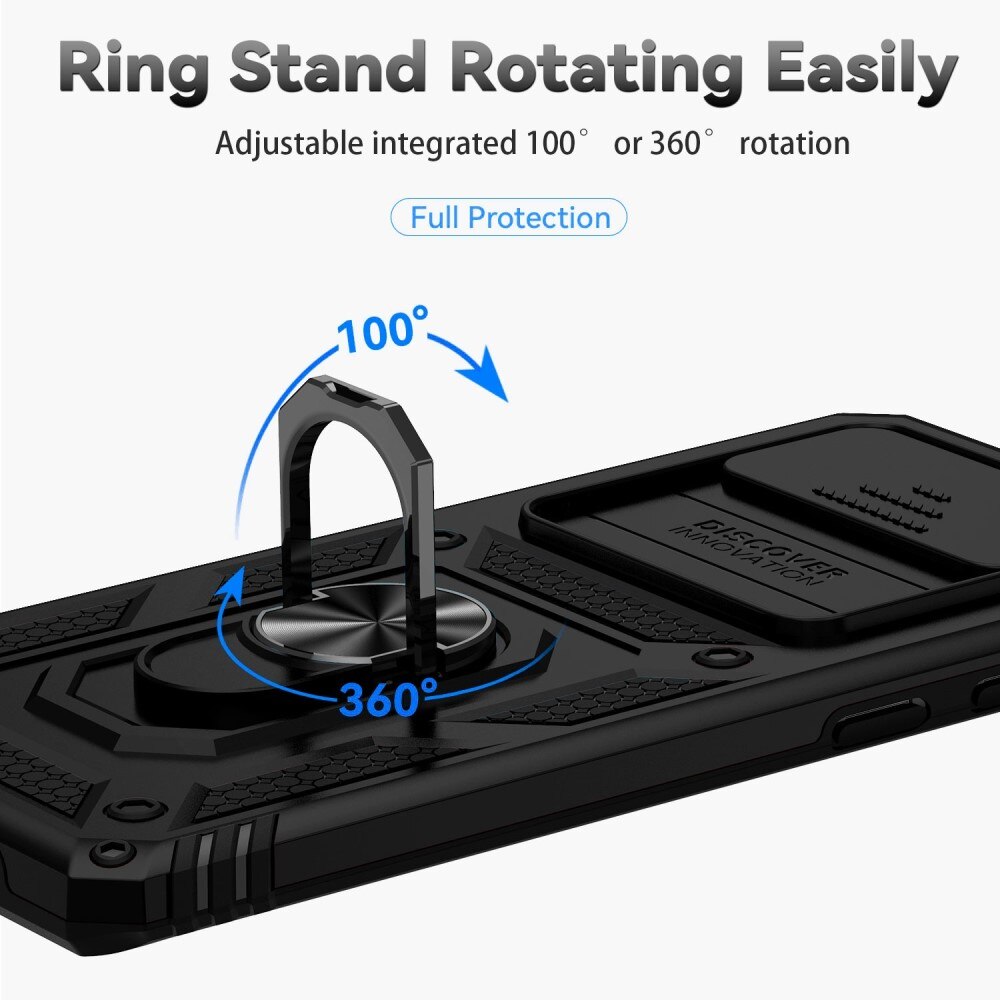 Hybridcover Tech Ring+Kamerabeskyttelse Samsung Galaxy S10 Plus sort