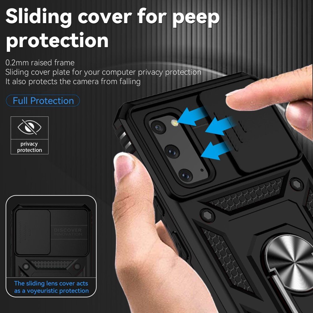 Hybridcover Tech Ring+Kamerabeskyttelse Samsung Galaxy S20 sort