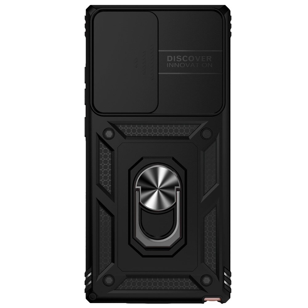 Hybridcover Ring + Kamerabeskyttelse Samsung Galaxy Note 20 Ultra Sort