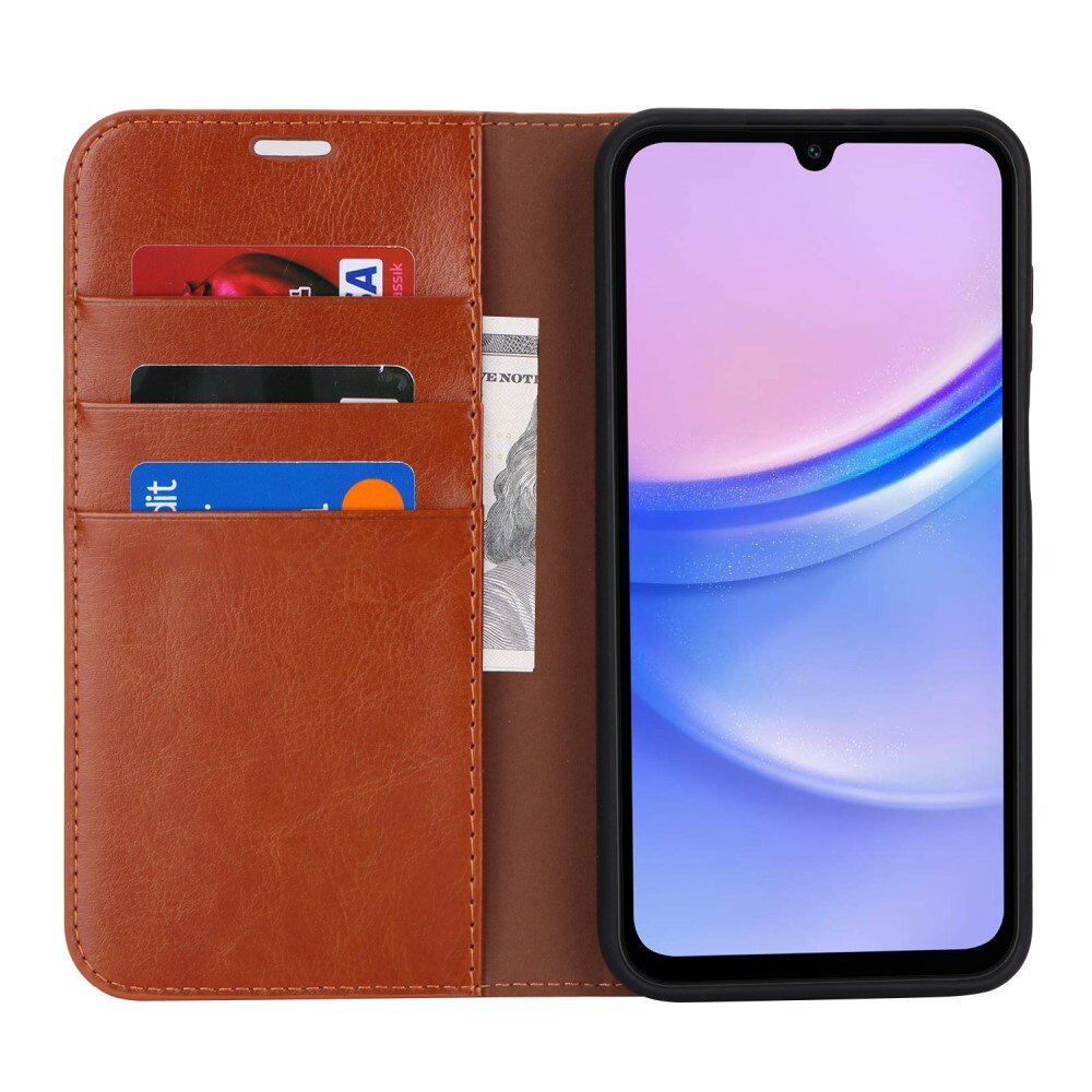 Mobiltaske Ægte Læder Samsung Galaxy A16 Brun