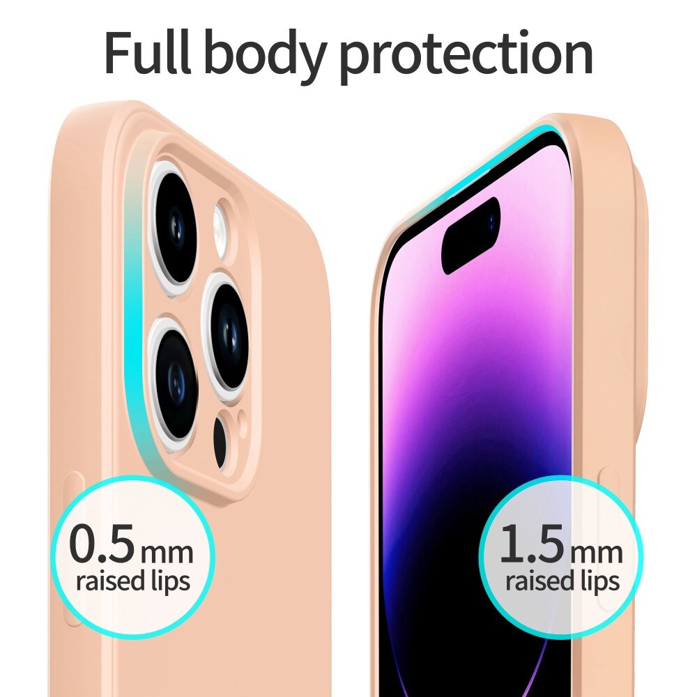 Soft TPU Case iPhone 14 Pro lyserød