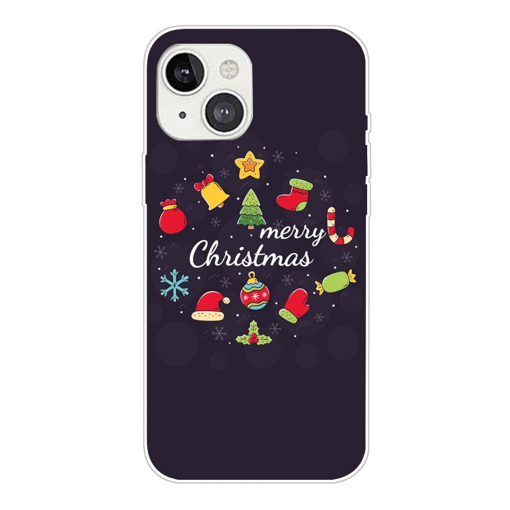 TPU Cover med Julemotiv iPhone 14 - Merry Christmas