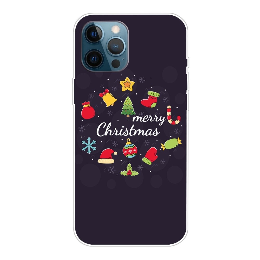 TPU Cover med Julemotiv iPhone 14 Pro - Merry Christmas