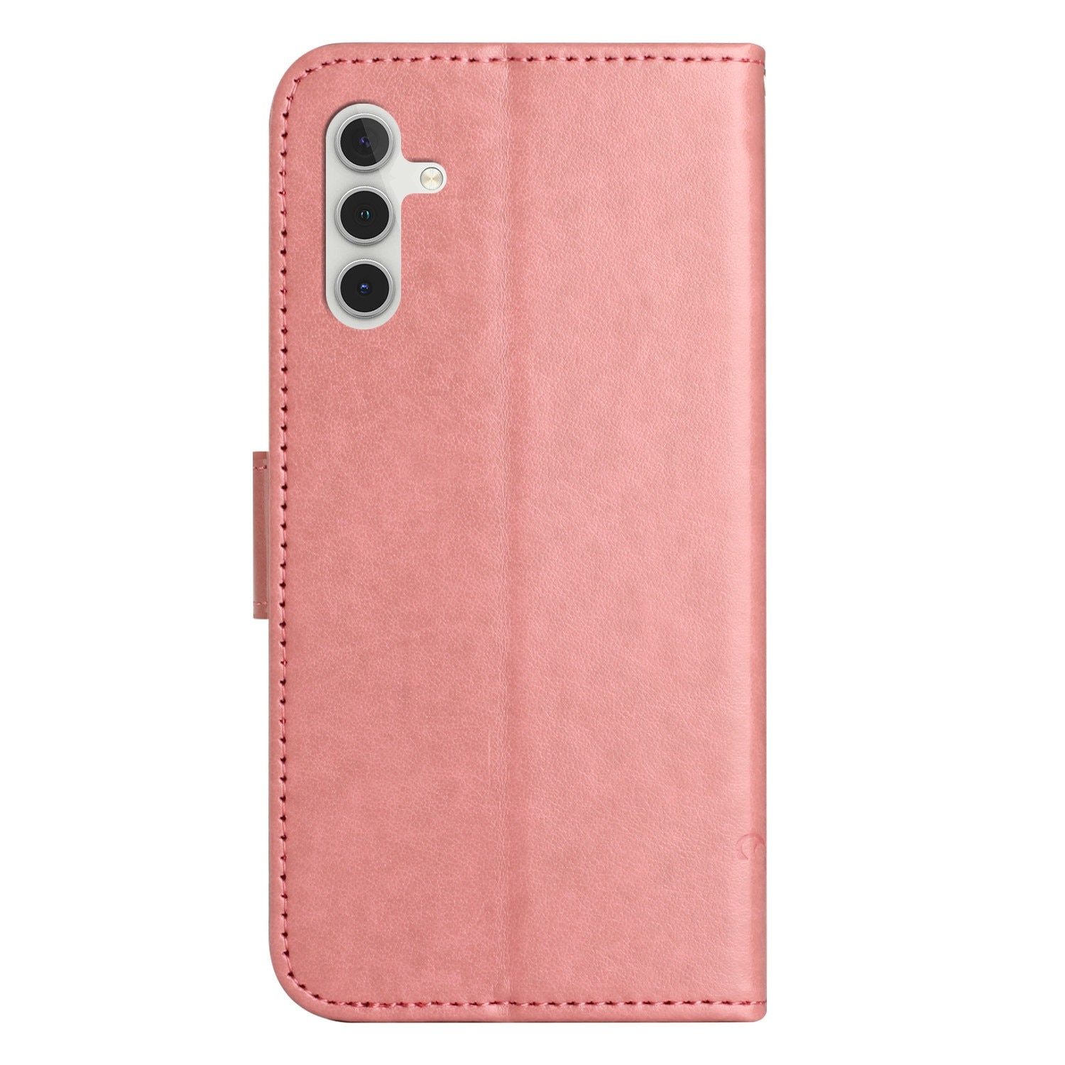 Læderetui Sommerfugle Samsung Galaxy A17 Lyserød