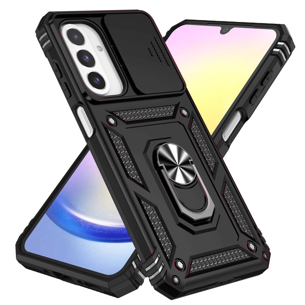 Hybridcover Ring + Kamerabeskyttelse Samsung Galaxy S25 Edge Sort