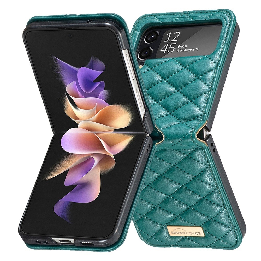 Etui Samsung Galaxy Z Flip 3 Quilted grøn