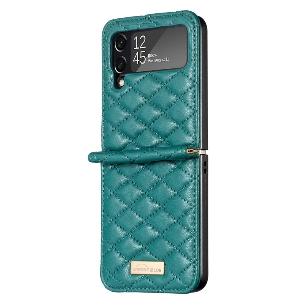 Etui Samsung Galaxy Z Flip 3 Quilted grøn