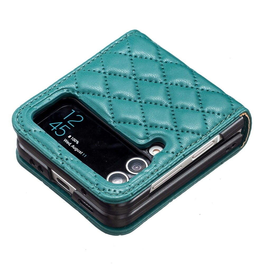 Etui Samsung Galaxy Z Flip 3 Quilted grøn