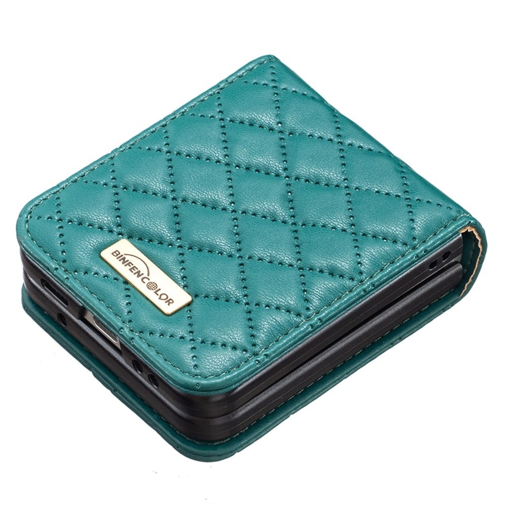 Etui Samsung Galaxy Z Flip 3 Quilted grøn