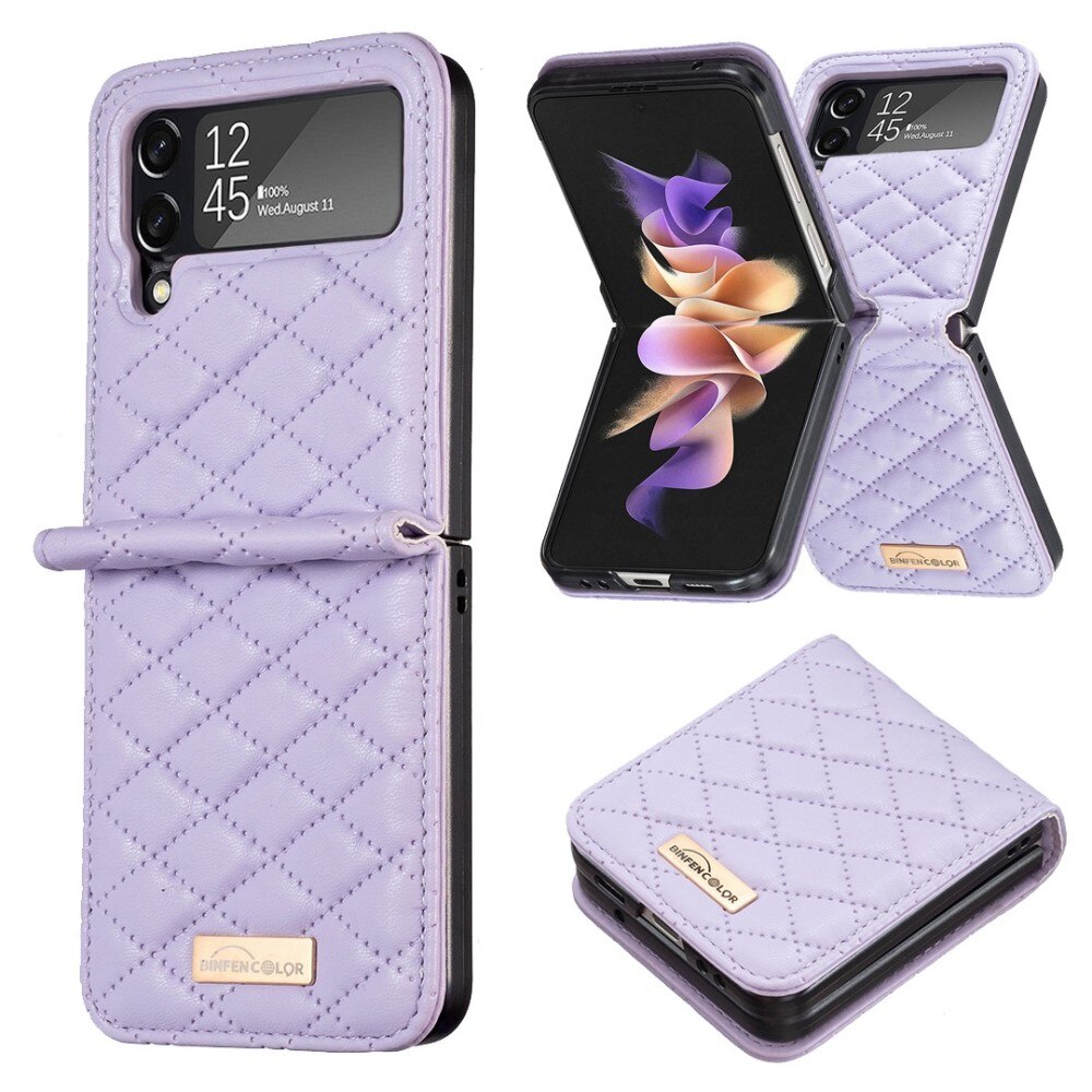 Etui Samsung Galaxy Z Flip 3 Quilted lilla