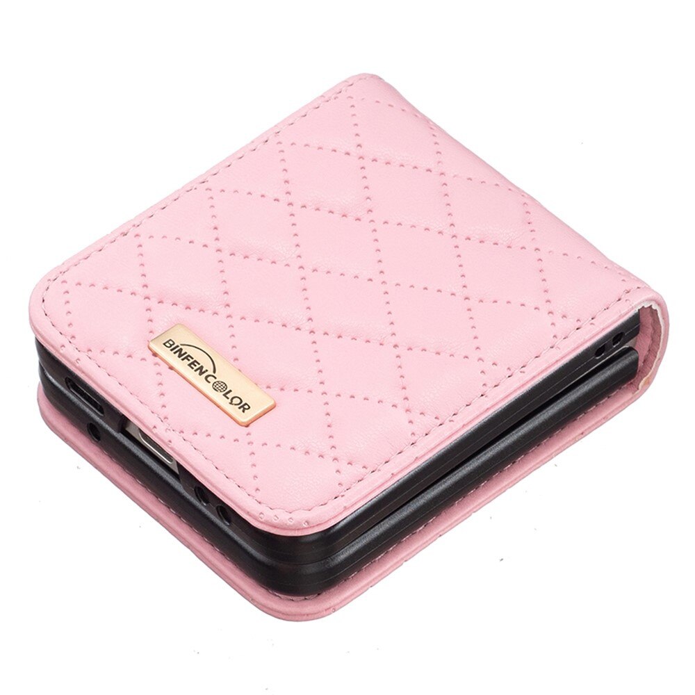 Etui Samsung Galaxy Z Flip 3 Quilted lyserød