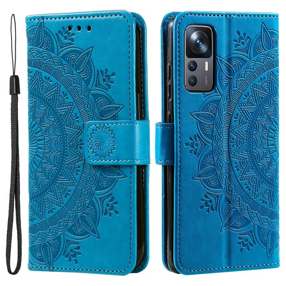 Læderetui Mandala Xiaomi 12T/12T Pro blå