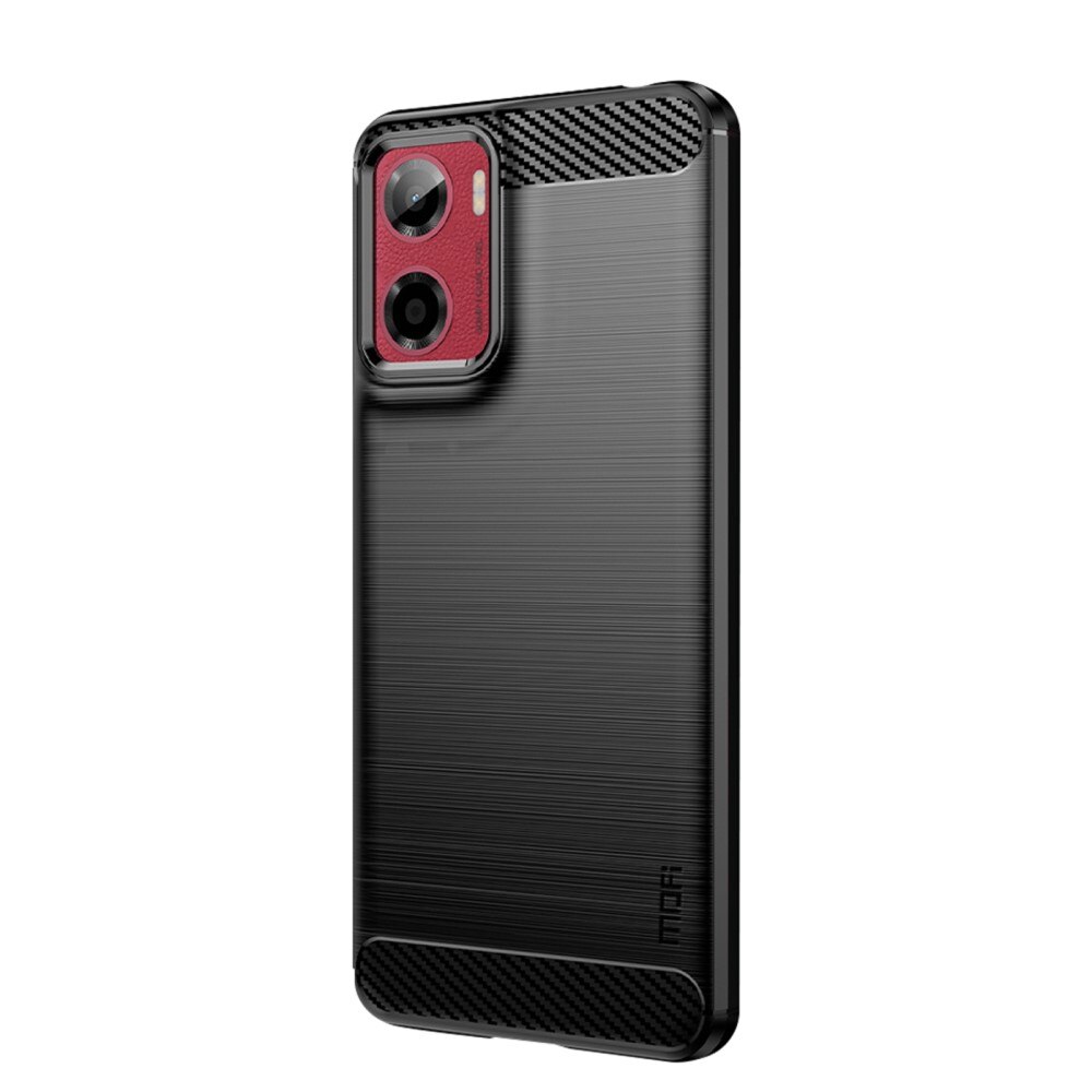Motorola Moto E15 Cover TPU Brushed Sort