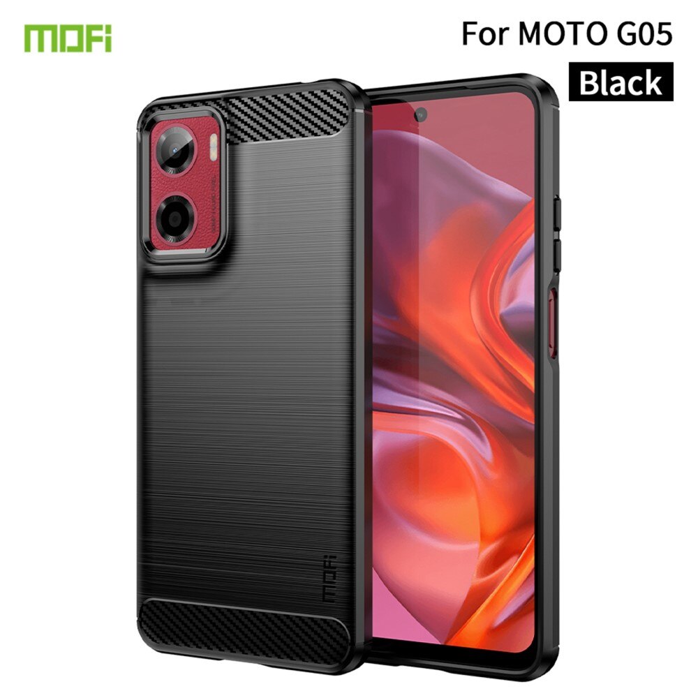Motorola Moto E15 Cover TPU Brushed Sort