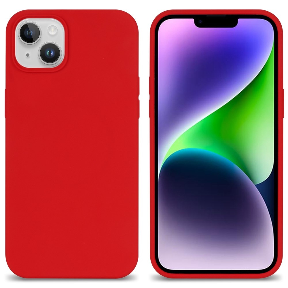 Cover Silikone iPhone 14 rød