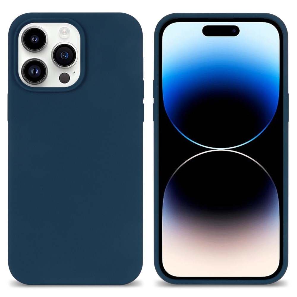 Cover Silikone iPhone 14 Pro blå