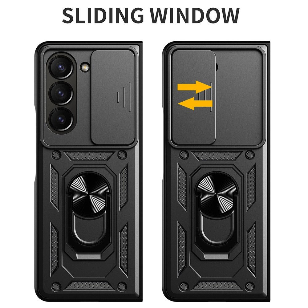 Hybridcover Tech Ring+Kamerabeskyttelse Samsung Galaxy Z Fold 7 sort