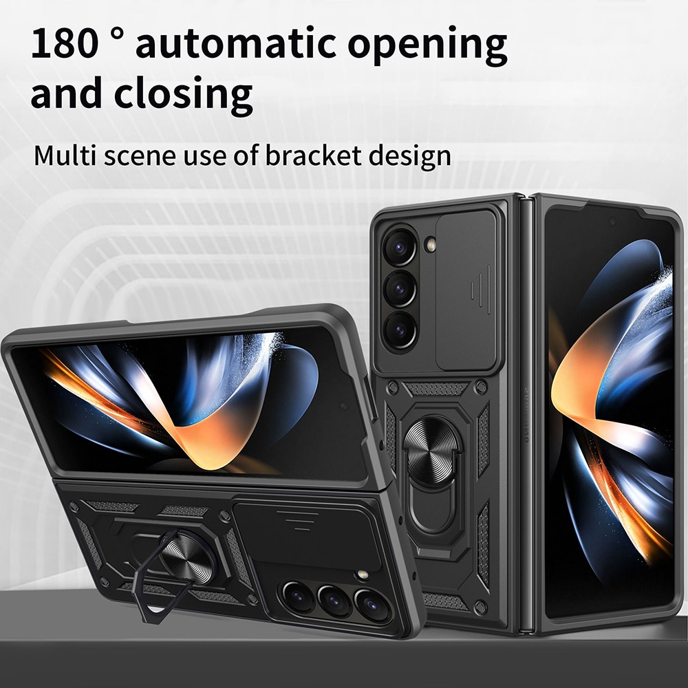 Hybridcover Tech Ring+Kamerabeskyttelse Samsung Galaxy Z Fold 7 sort