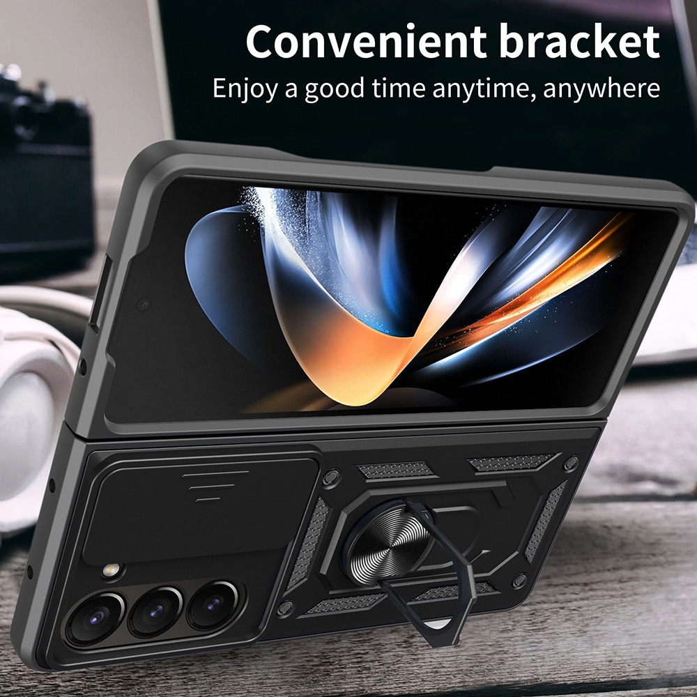 Hybridcover Tech Ring+Kamerabeskyttelse Samsung Galaxy Z Fold 7 sort