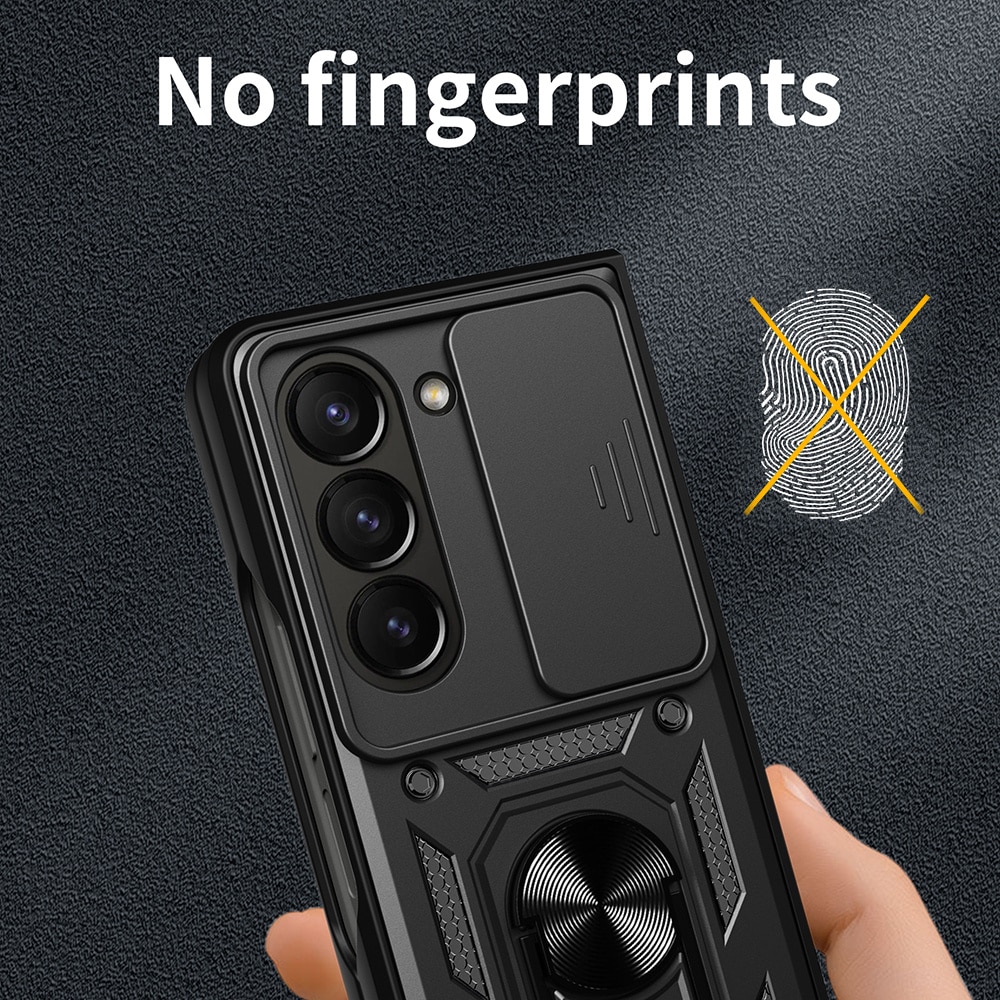 Hybridcover Tech Ring+Kamerabeskyttelse Samsung Galaxy Z Fold 7 sort