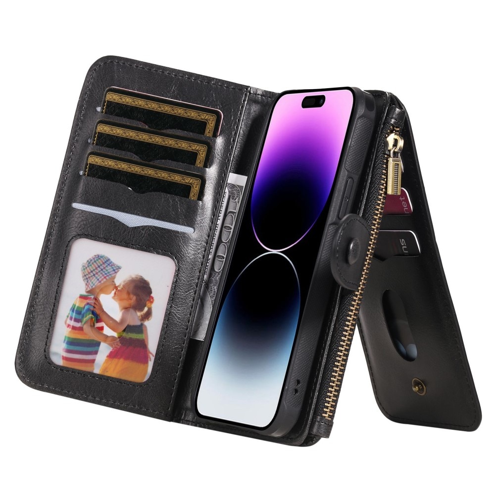 Magnet Leather Multi-Wallet iPhone 14 Pro Max sort