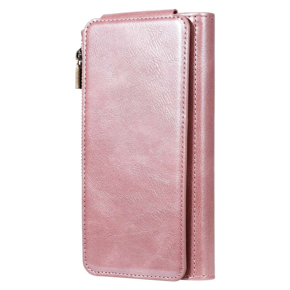 Magnet Leather Multi-Wallet iPhone 14 Pro lyserød