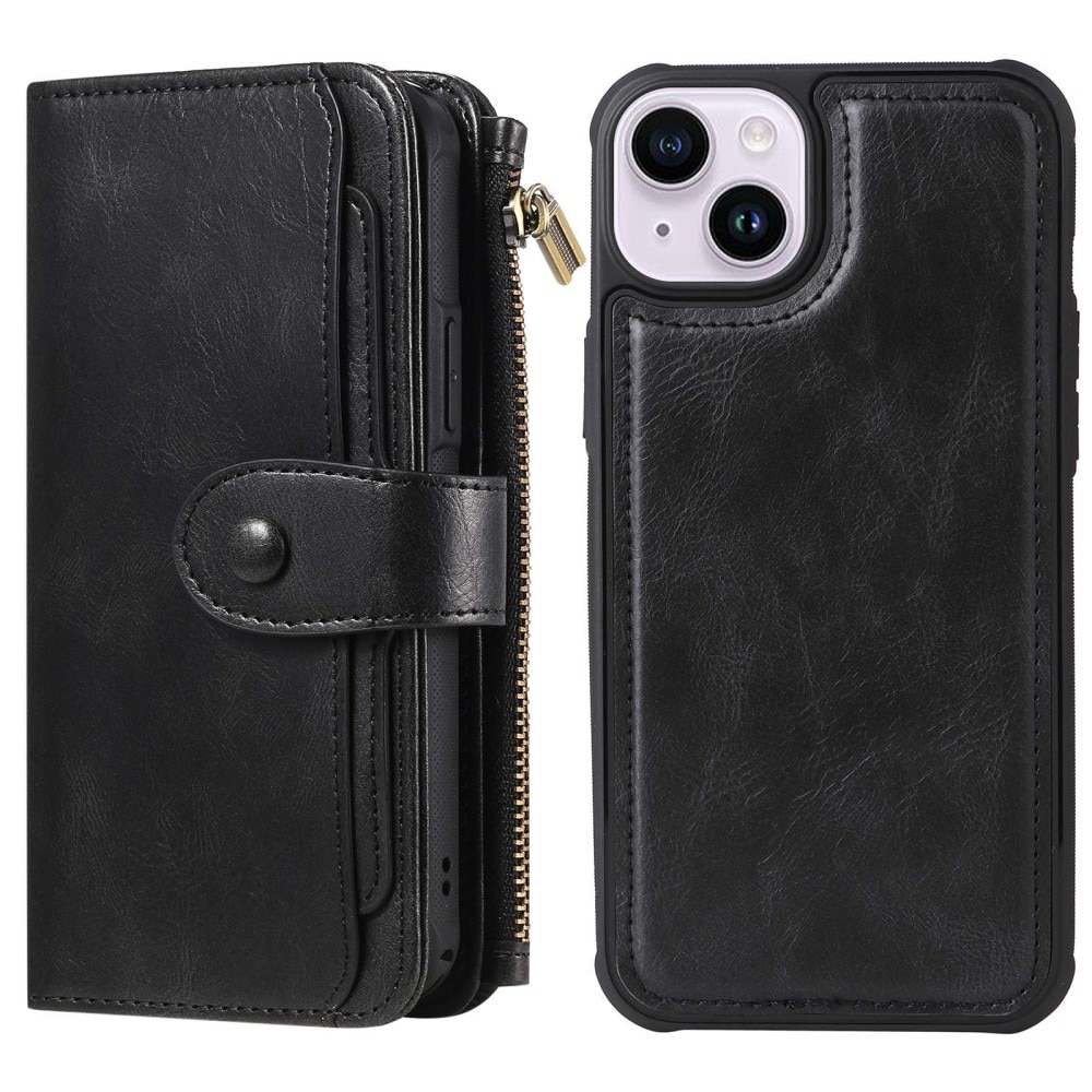 Magnet Leather Multi-Wallet iPhone 14 sort