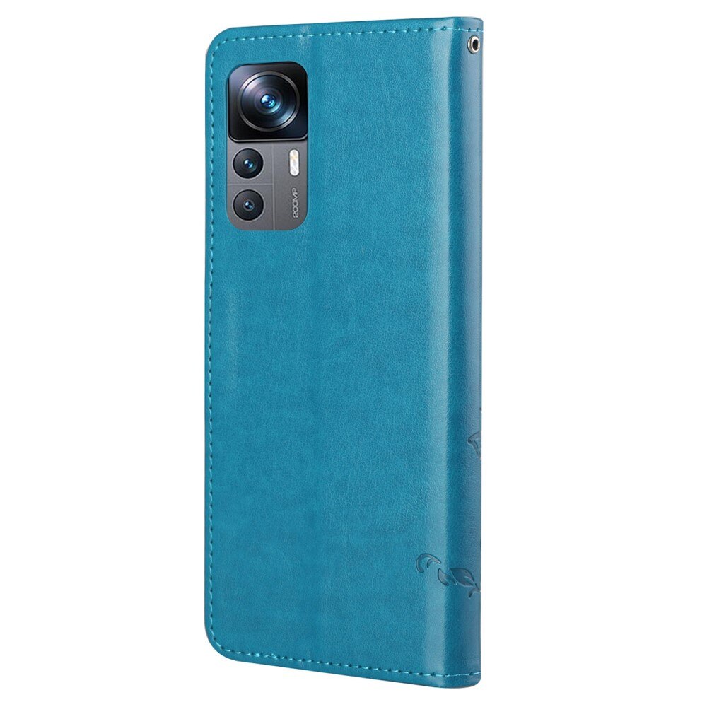 Læderetui Sommerfugle Xiaomi 12T/12T Pro Blå