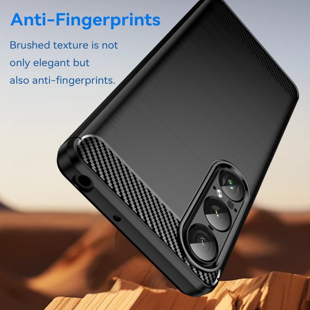 Sony Xperia 1 VII Cover TPU Brushed Sort
