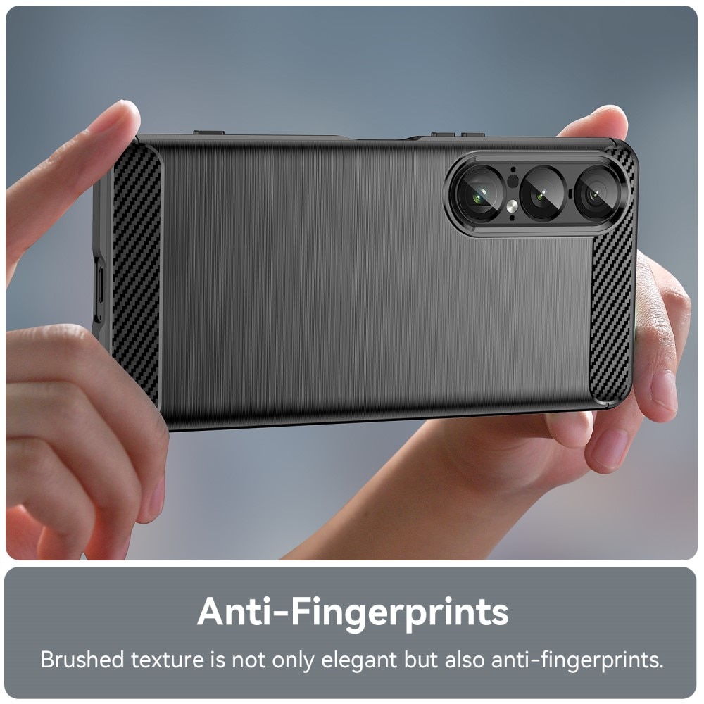 Sony Xperia 1 VII Cover TPU Brushed Sort